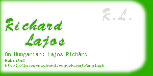 richard lajos business card